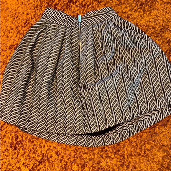 Elegant Black and White A-Line Skirt - Picture 4 of 9